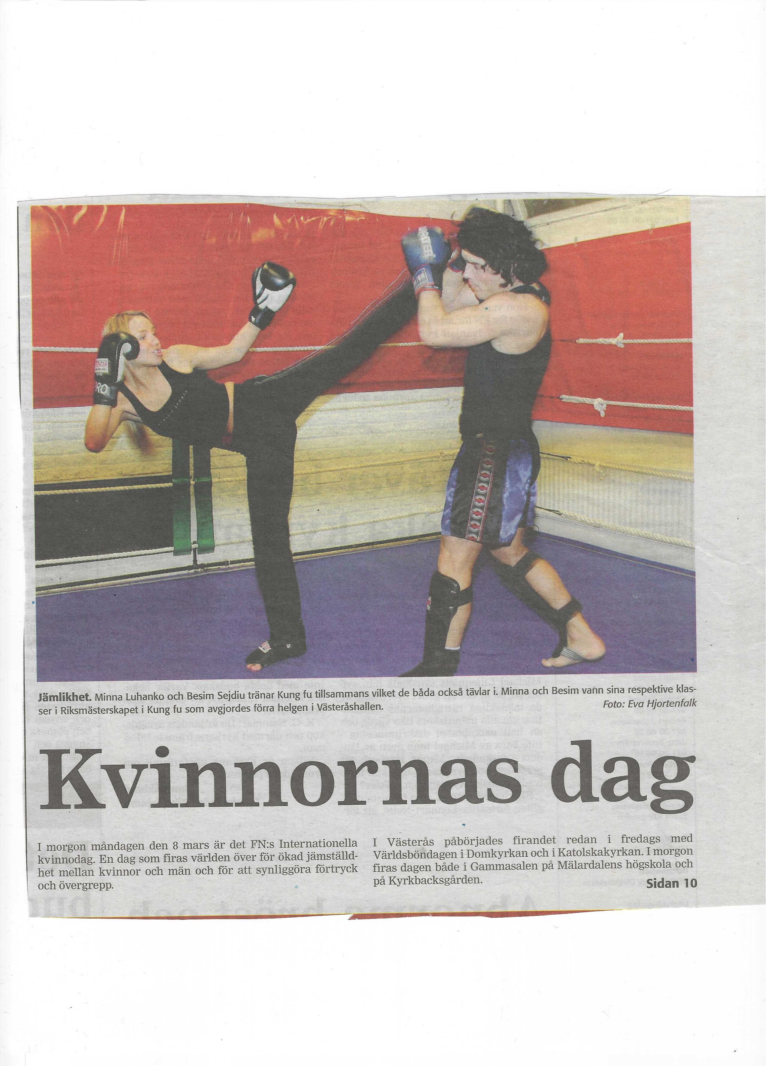 Historisk bild från Westeras Tai-Nui Club i Västerås - kampsportsträning och tävlingar sedan 1976